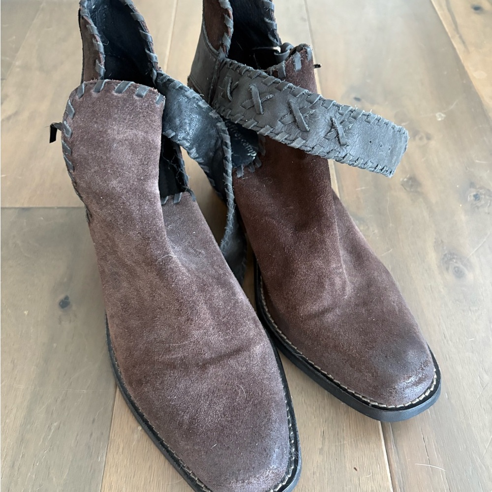 Jeffrey Campbell Brown Suede Ankle Boots